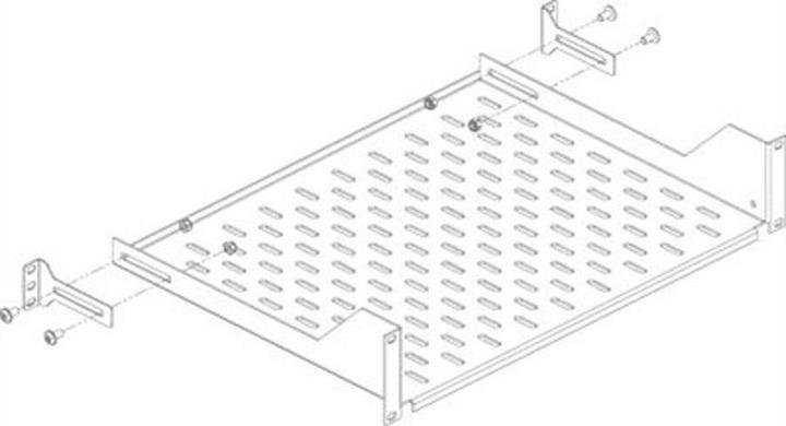 Actual product image Conteg Winkelstützen für 19"-Fachboden fest, Länge 88 mm
