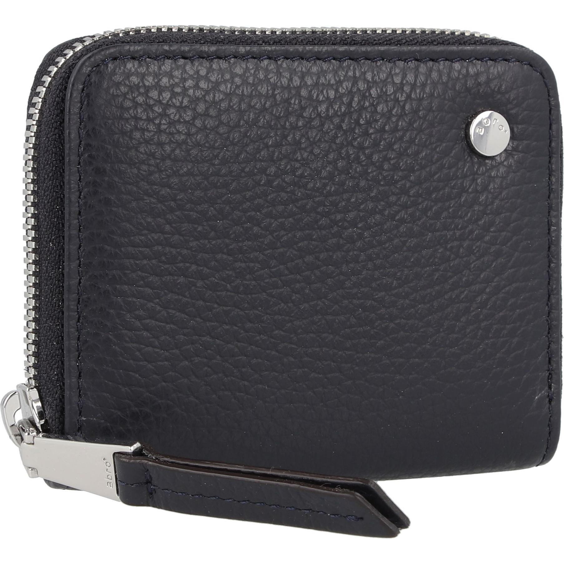 Abro, Damen, Portemonnaie, Adria Geldbörse Leder 10.5 cm, Blau