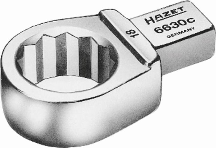 Produktbild HAZET Einsteck-Ringschlüssel 6630C-13 ∙ Einsteck-Vierkant 9 x 12 mm ∙ Aussen Doppel-Sechskant-Tracti… (13 mm)