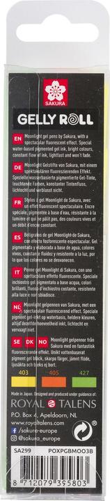 Actual product image Sakura GELLY ROLL - Gel Pen "Moonlight" (Multicoloured, 3 x)