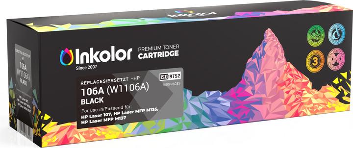 Produktbild Inkolor HP 106A (W1106A) (BK)