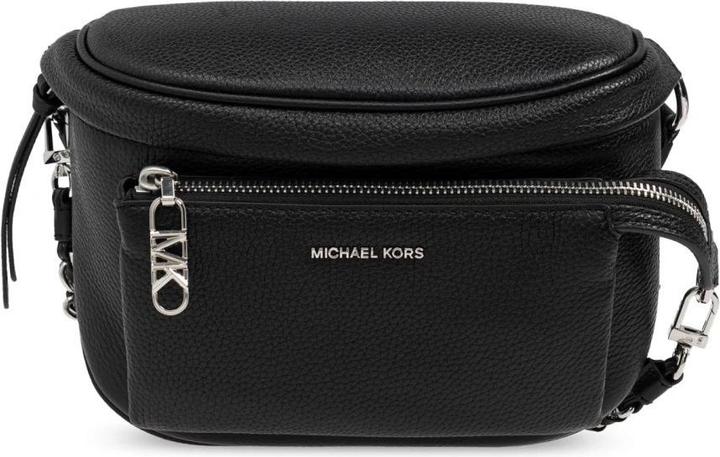 Produktbild Michael Kors Slater Medium Kiesel Leder Schlinge Pack Damen - Schwarz/Silber