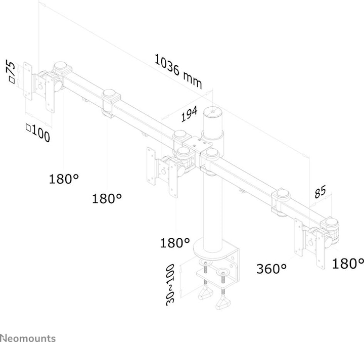 Produktbild Neomounts Fpma-D960d3 (Tisch, 21")
