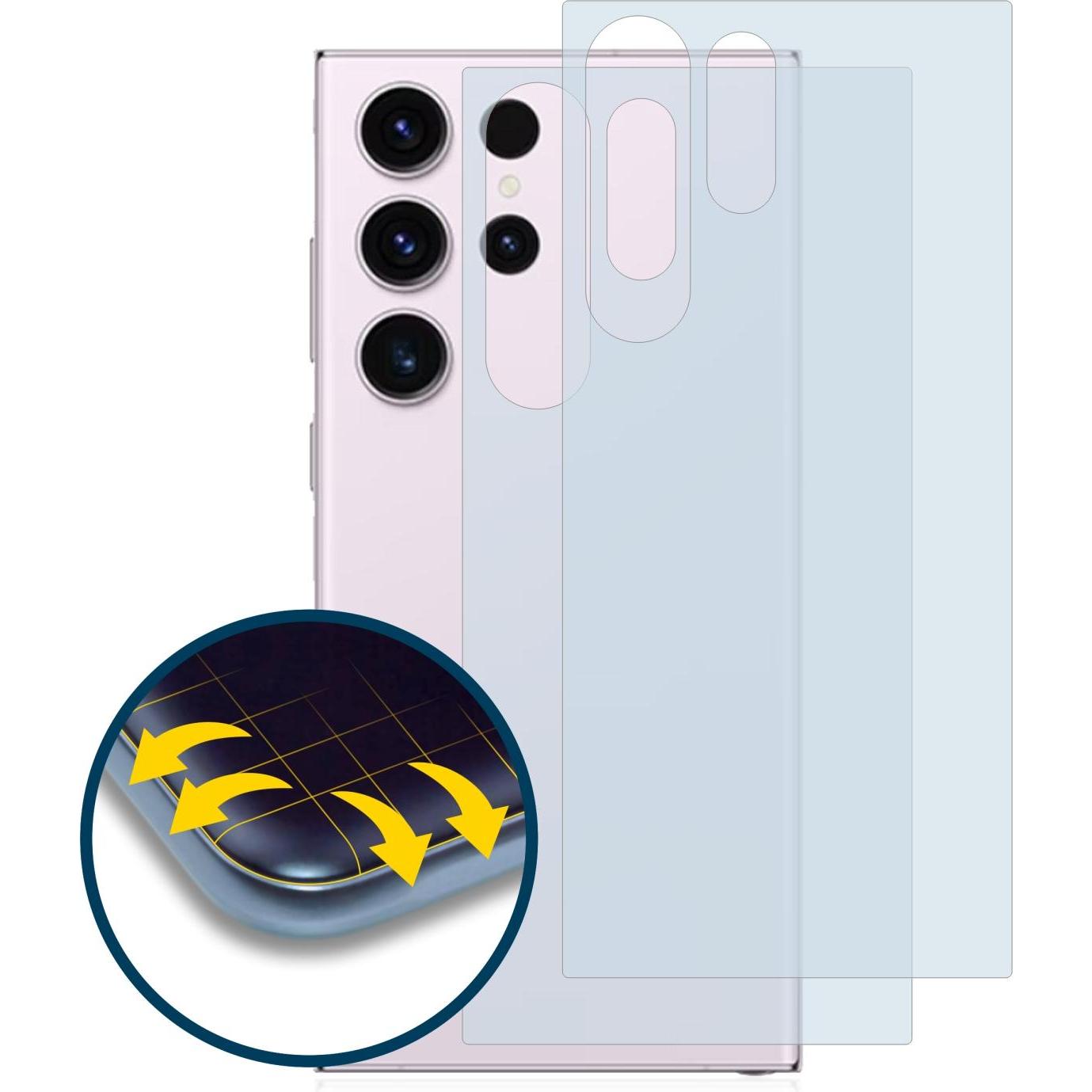 Thumbnail - BROTECT Full-Cover Displayschutz Matt (2 Stück, Samsung Galaxy S23 Ultra), Smartphone Schutzfolie, Grau
