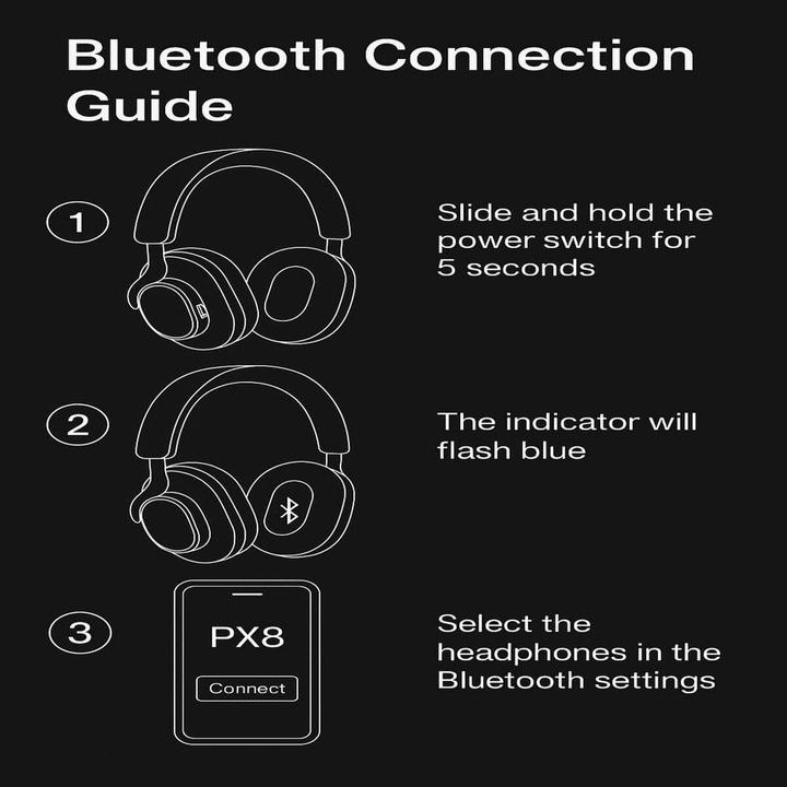 Actual product image Bowers & Wilkins PX8 (ANC, 30 h, Wireless, Cable)