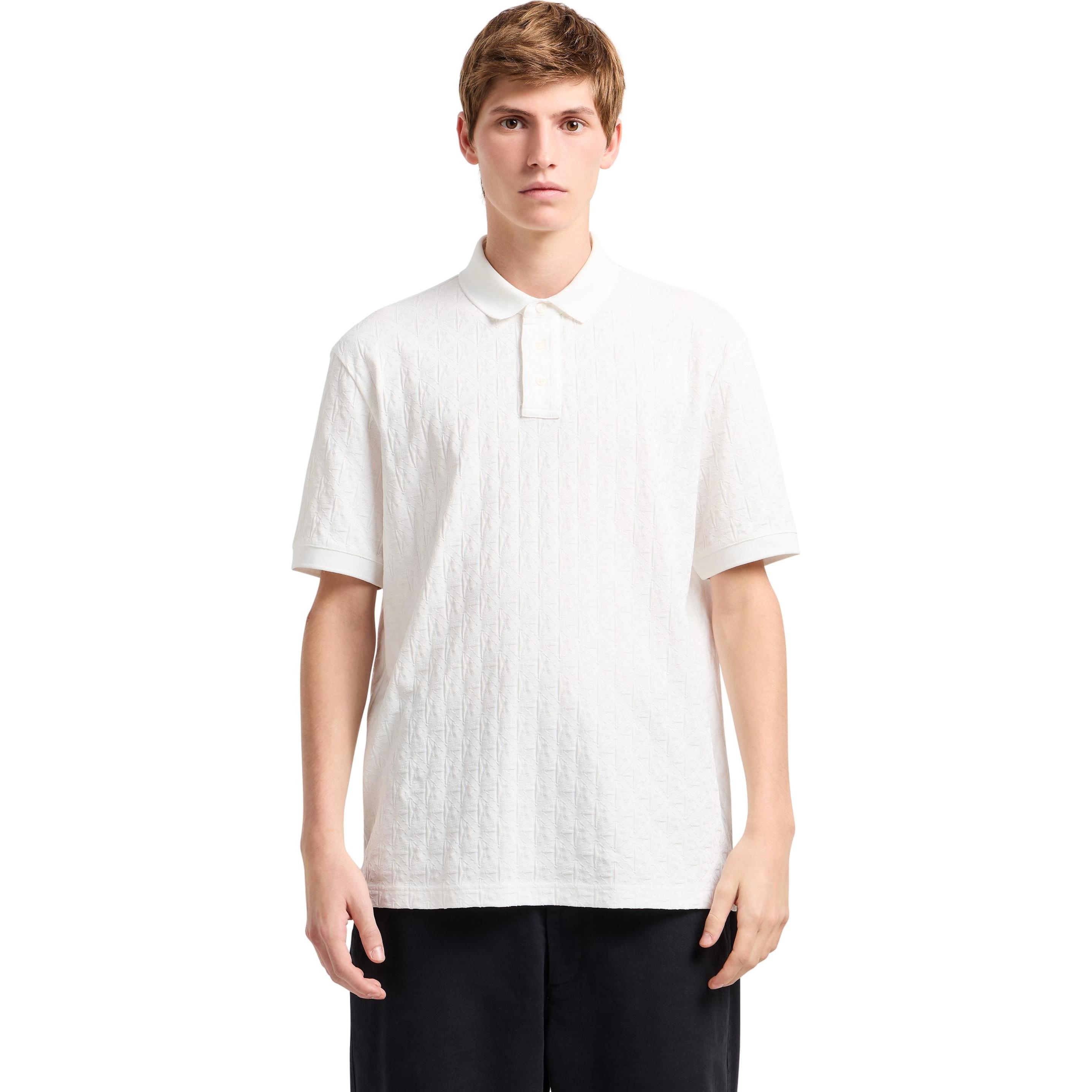 Thumbnail - Armani Exchange, Herren, Shirt, Polo mit regulärer Passform und Logo, Weiss, (M)