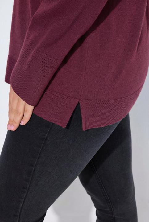 Produktbild Ulla Popken Rollkragenpullover, breite Rippbündchen, Langarm (62)