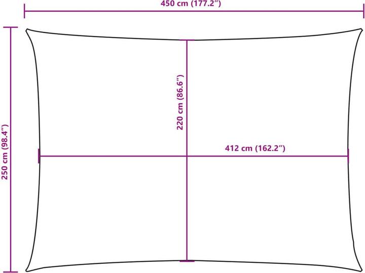 Produktbild vidaXL Sonnensegel (250 x 450 cm)