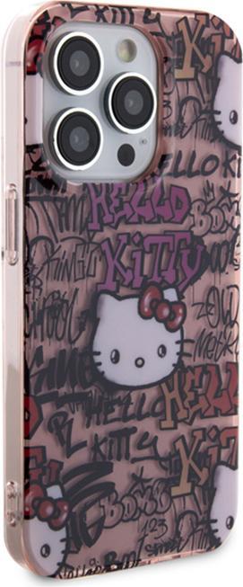 Produktbild Hello Kitty HKHCP14LHDGPTP iPhone 14 Pro 6.1" różowy/pink hardcase IML Tags Graffiti (Apple iPhone 14 Pro)