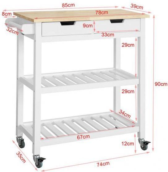 Actual product image SoBuy Kitchen trolley