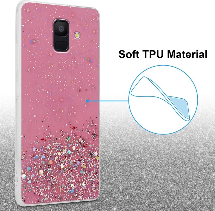 Actual product image Cadorabo TPU cover sparkling glitter (Samsung Galaxy J6 (2018))