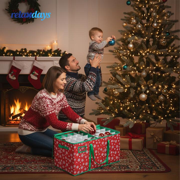 Actual product image Relaxdays Weihnachtskugel-Aufbewahrungsbox (66 cm, 1x)