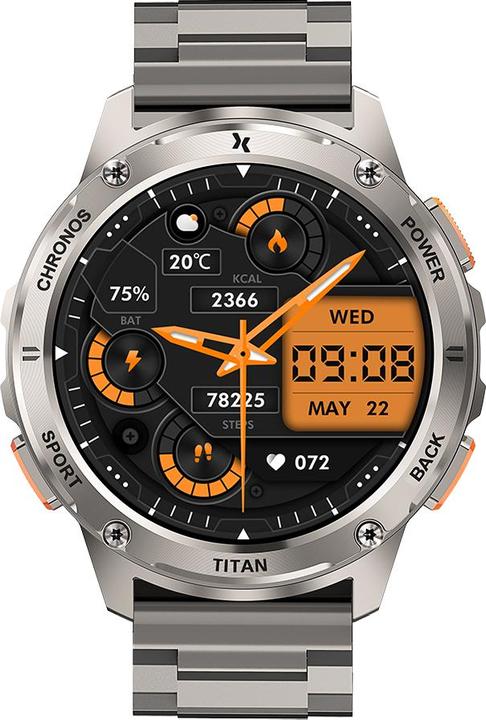 Actual product image Maxcom Smartwatch FW110 Titan Chronos silver (50 mm)