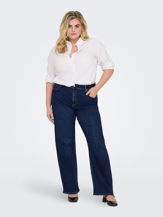 Produktbild Only Weiter Beinschnitt Hohe Taille Curve Jeans Weit geschnitten jeans (W44/L34)