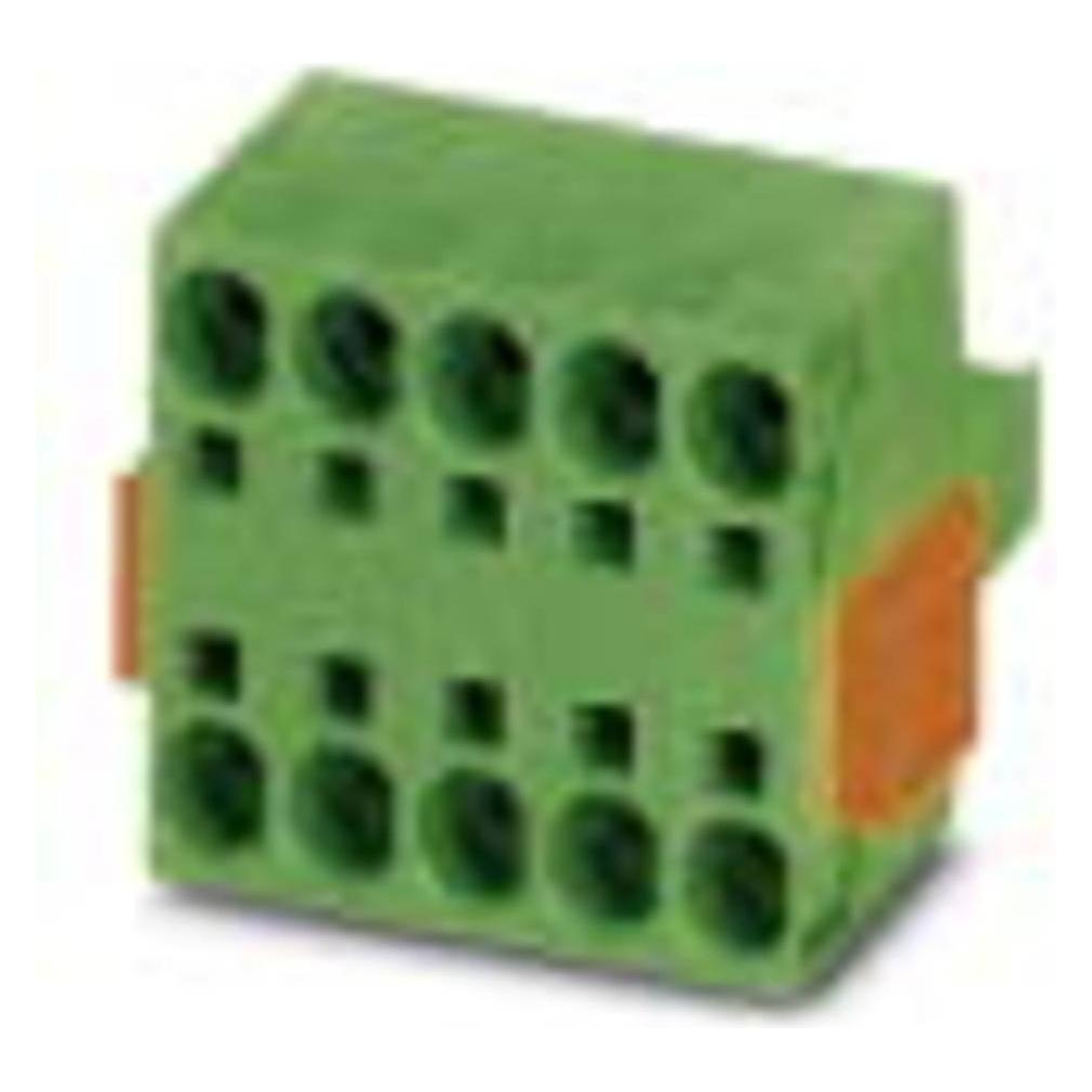 Phoenix Contact Verde Cavo Alloggiamento Presa Tspc No. Di Poli Totale 5 Spaziatura: 7,62 Mm 1765447 10 Pz., Cavo + Spina Elettrica,