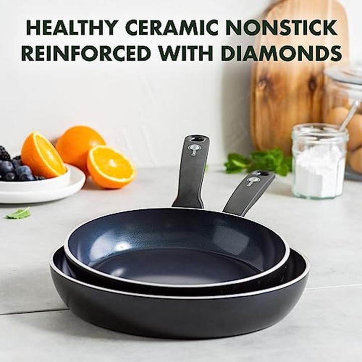 Produktbild Greenpan Torino Keramische koekenpannenset 24 + 28 cm (Pfannenset + Topfset, Aluminium)