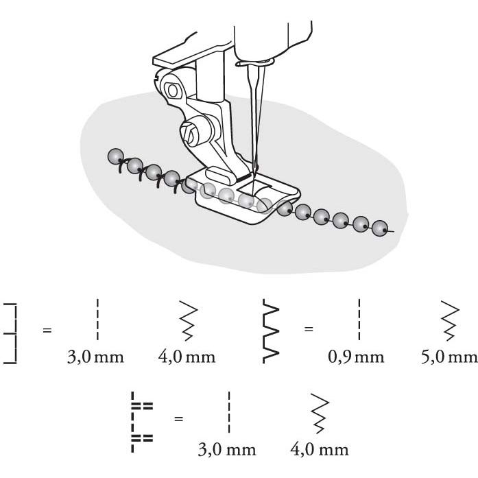 Husqvarna Miniperlenfuss 4mm, Nähzubehör