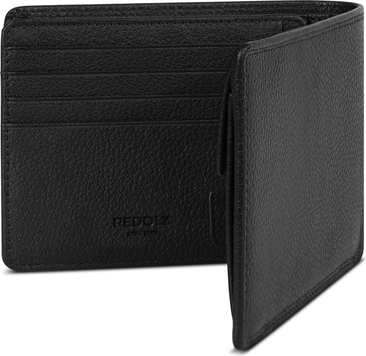 Produktbild Redolz Leather Essentials QF Geldbörse RFID Leder 12 cm ausklappbar mit Reissverschlussfach