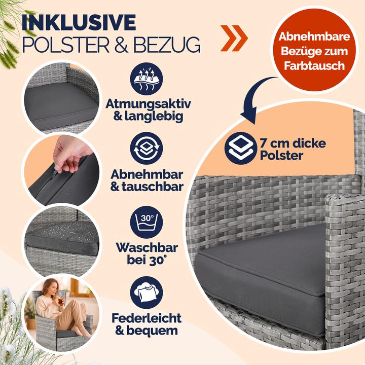 Produktbild Casaria Polyrattan Gartenstühle