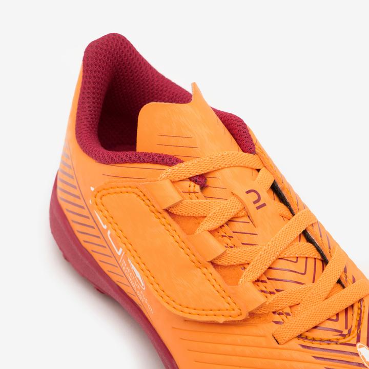 Immagine prodotto Kipsta Scarpe da calcio per bambini con chiusura a velcro - 160 Easy Turf arancione (33)