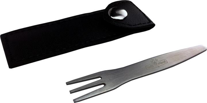 Grillfürst Deluxe Edelstahl Pommesgabel mit Etui 8,5 cm