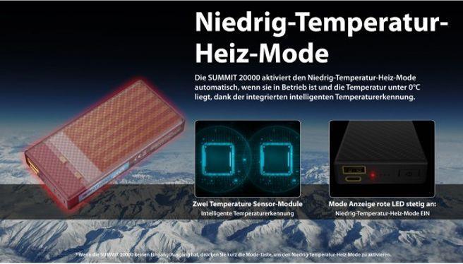 Actual product image Nitecore Powerbank SUMMIT20000 - 20000mAh, cold-resistant (20000 mAh, 30 W, 77 Wh)