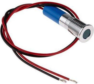 Produktbild RS PRO 8mm flush satin chr LED wires,blue 24Vdc