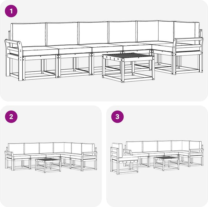 Produktbild vidaXL Outdoor-Sofa