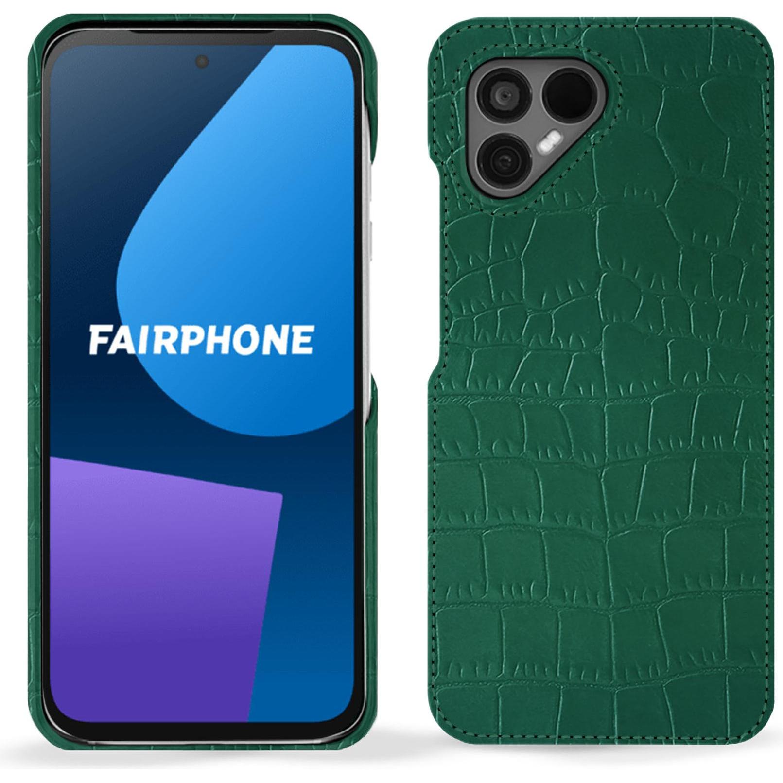 Noreve Lederschutzhülle (OnePlus 5), Smartphone Hülle, Grün