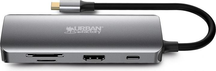 Produktbild Urban Factory Hubee 8in1 USB-C Hub (USB-C, 4 Ports)
