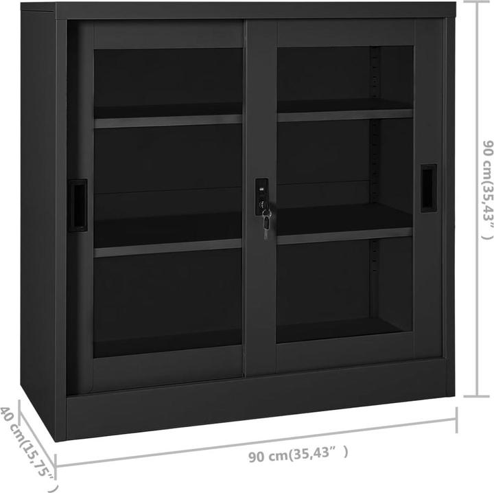 Actual product image vidaXL Schrank mit Schiebetür (90 x 40 x 90 cm)