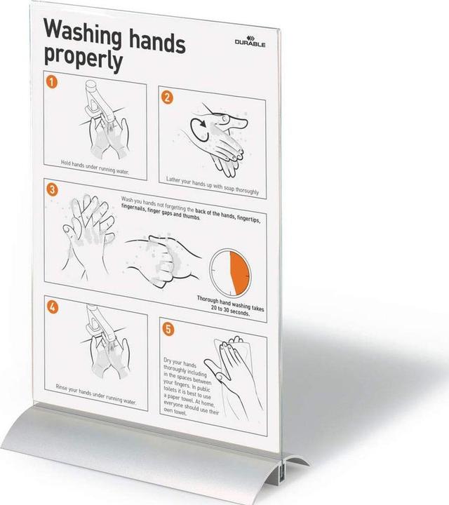 Produktbild Durable Tischaufsteller, Acryl mit Aluminiumfuss (A4)