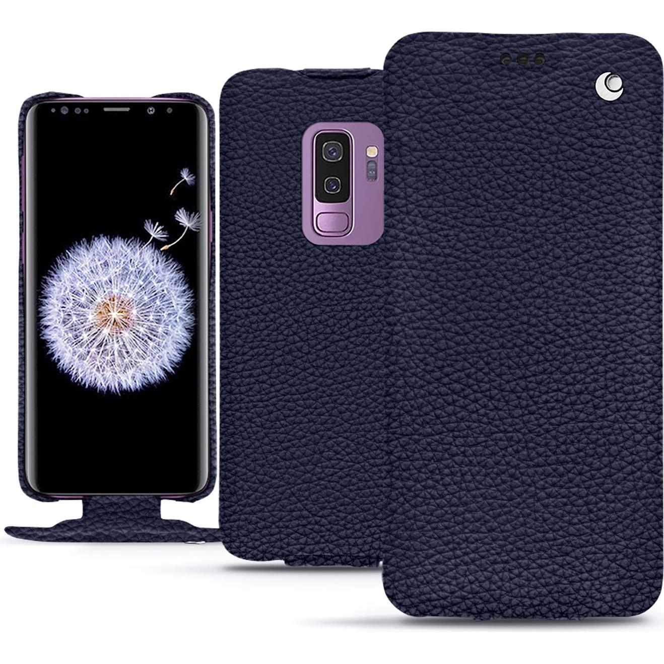Noreve Lederschutzhülle vertikal (Samsung Galaxy S9+), Smartphone Hülle, Violett