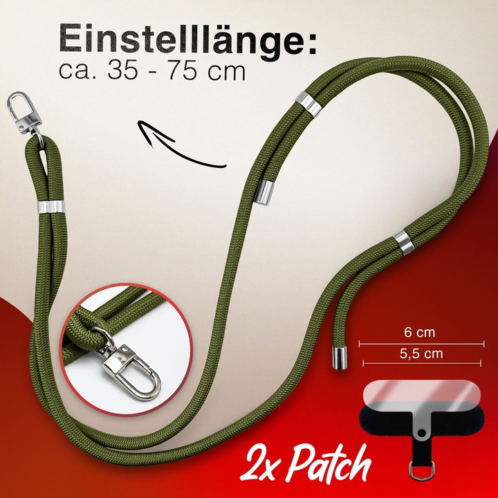 Produktbild Nalia HoldMe Lanyard Handykette – Universal Trageband für Smartphones - Verstellbar, Soft & Elastisch