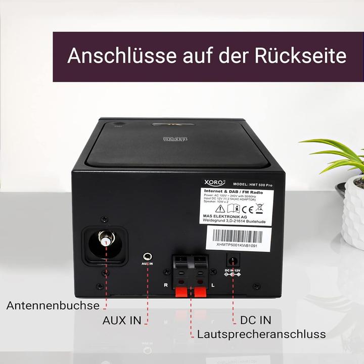 Actual product image Xoro HMT500 pro (Bluetooth, CD player, Spotify Connect, Wi-Fi, 2x 10 W)