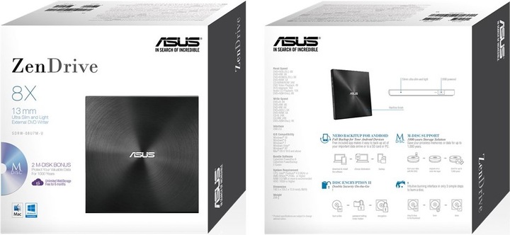 Produktbild ASUS ZenDrive U7M (DVD Laufwerk)