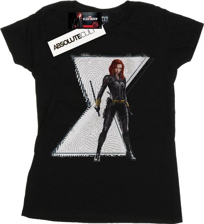 Actual product image Womens/Ladies Black Widow Movie Natasha Logo Cotton T-Shirt (S)