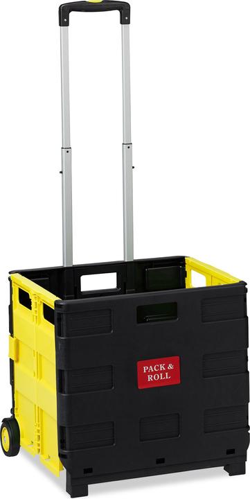 Actual product image Relaxdays Folding Shopping Trolley, Telescopic Handle