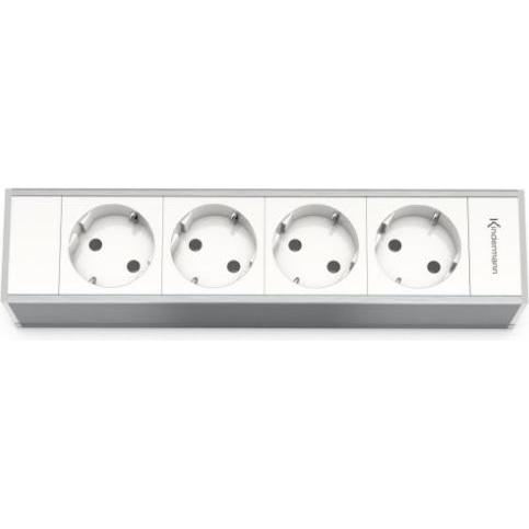 Kindermann, Steckdosenleiste, Module holder 4-fold, 4 x mains, x empty (4 x)
