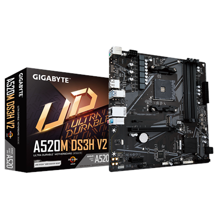 Actual product image Gigabyte A520M DS3H V2 (AM4, AMD A520, mATX)