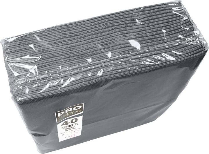 Immagine prodotto PROnappe Servietten grau 2-lagig 38,0 x 38,0 cm, 40 St. (40 pz., 38 x 38 cm)