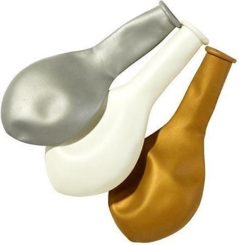 Immagine prodotto TALKING TABLES Palloncini da soffitto in oro, argento e bianco (30 x)