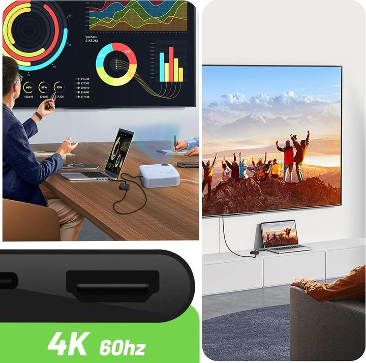 Image du produit Belkin HDMI (Typ A) — USB Typ C (USB-C, 19.15 cm)