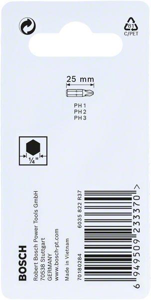 Produktbild Bosch Professional Zubehör PRO Pozidriv Impact Bit, PZ1x25, PZ2x25, PZ3x25 mm, 3-tlg. (PZ2, PZ1, PZ3)