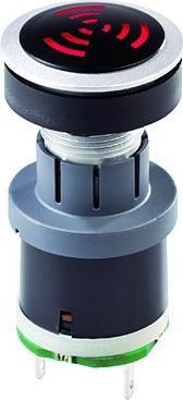 Actual product image Schlegel RRJNSGL+SGLR-24V Illuminated audible interval signal transmitter, silver colour Type