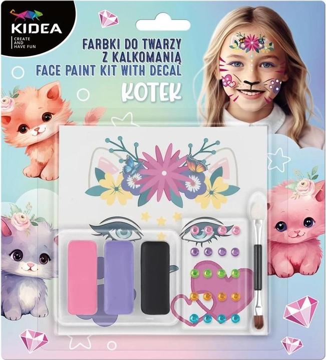 Produktbild Derform Gesichtsfarben mit Aufkleber Kotek KIDEA
