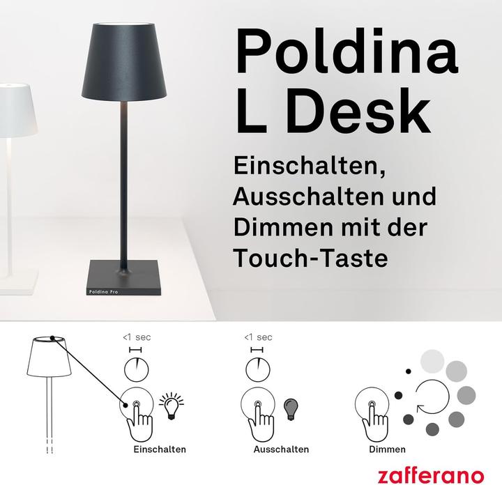 Image du produit Zafferano POLDINA L DESK LAMP Ø.165x497mm.