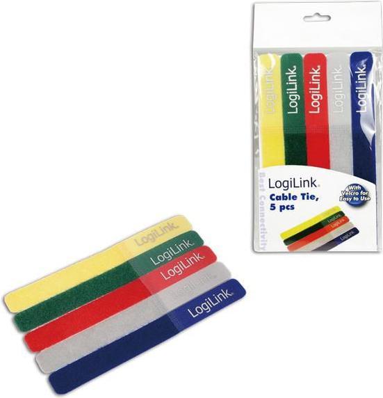 Actual product image LogiLink Cable tie with Velcro fastener (5pcs.) (Velcro cable ties, 180 mm, 5 pcs.)