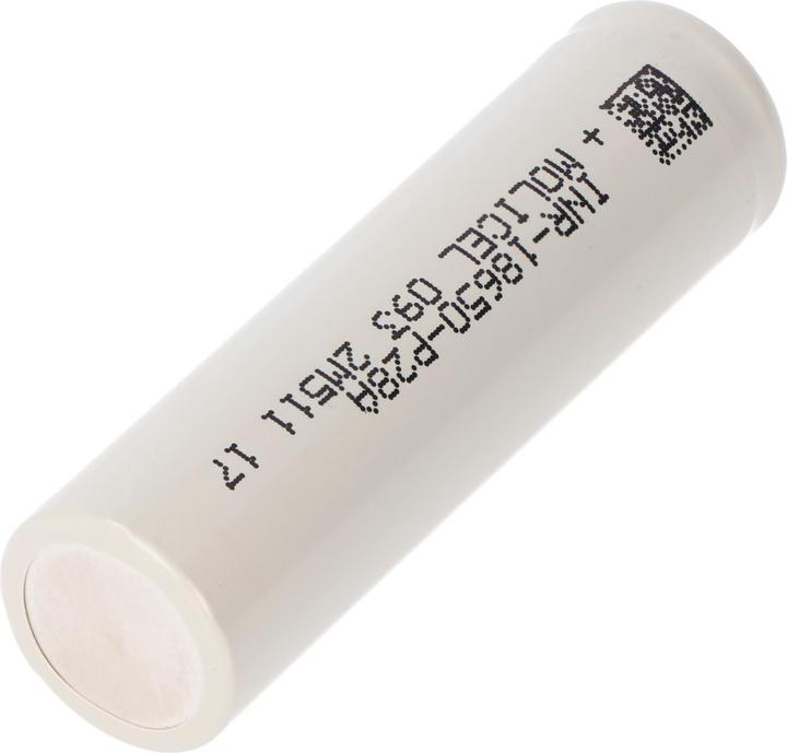Actual product image Molicel INR18650-P28A 2800mAh 35A Li-ion battery, 3.6V - 3.7V unprotected, flat top (18650, 2800 mAh)