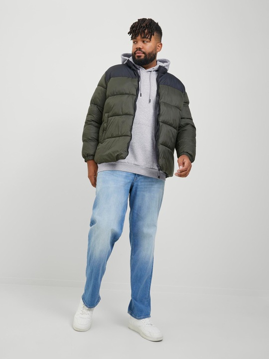 Actual product image Jack & Jones Plus Size Unicoloured Hooded Sweatshirt Hooded Sweatshirt (XXL)